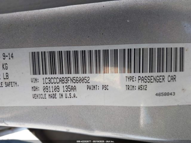 1C3CCCAB3FN560052 Chrysler 2015