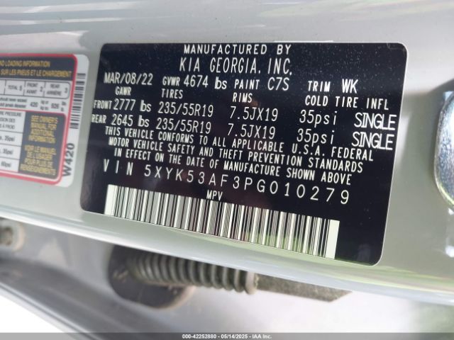 5XYK53AF3PG010279 KIA Sportage Sx-prestige