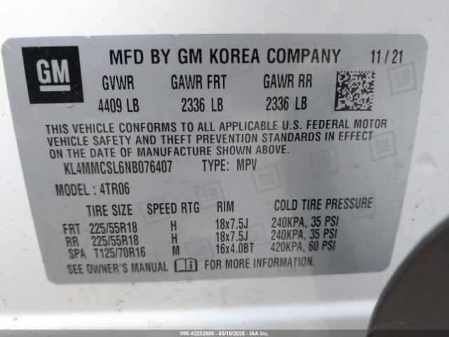 2022 BUICK ENCORE GX KL4MMCSL6NB076407 Photo 8