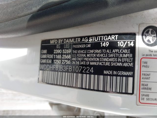 2015 MERCEDES-BENZ E 350 WDDHF8JB3FB107224 Photo 8