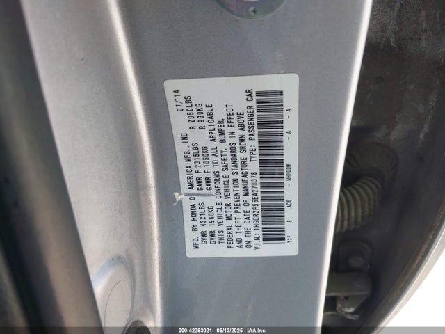 Продажа на аукционе авто 2014 Honda Accord Sport, vin: 1HGCR2F55EA270376, номер лота: 42253021