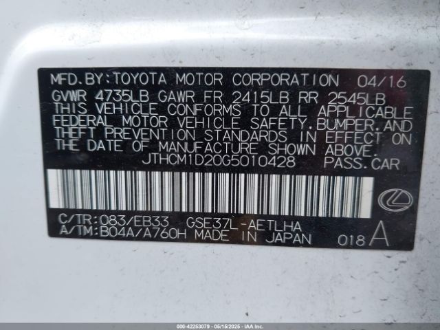 JTHCM1D20G5010428 Lexus IS 300