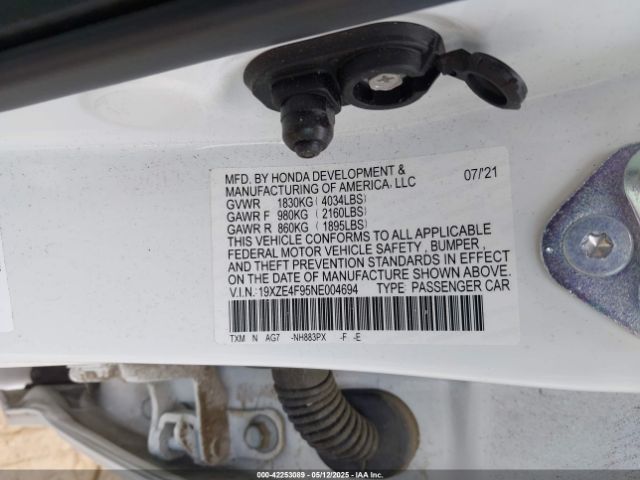 19XZE4F95NE004694 Honda Insight Touring