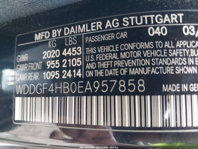 WDDGF4HB0EA957858 Mercedes-Benz C 250 Luxury/sport