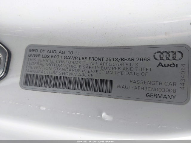 2012 AUDI A5 WAULFAFH3CN003008 Photo 8
