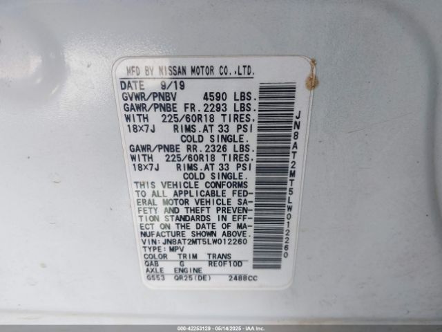 2020 NISSAN ROGUE JN8AT2MT5LW012260 Photo 8