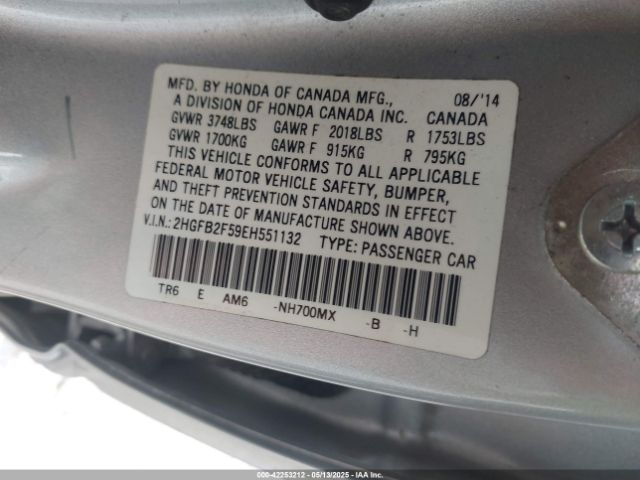 2HGFB2F59EH551132 Honda Civic Lx