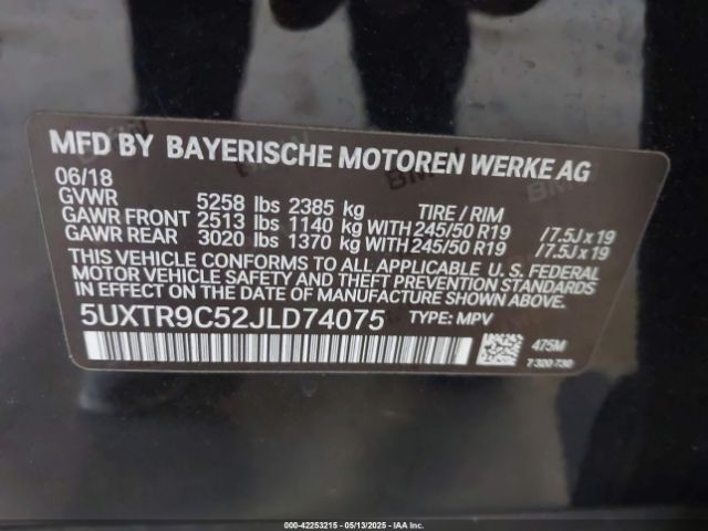 2018 BMW X3 5UXTR9C52JLD74075 Photo 8