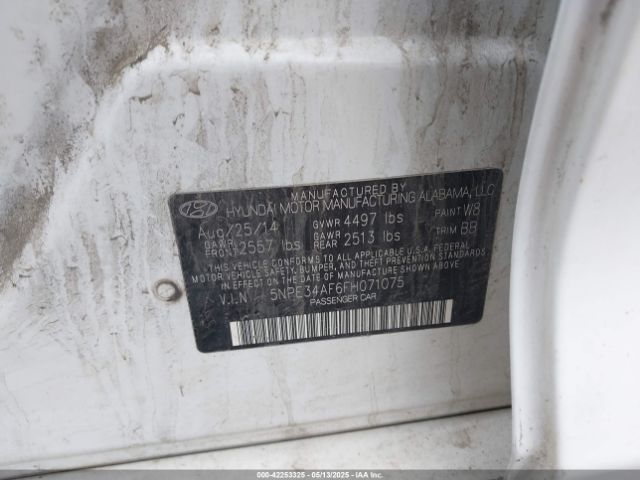 5NPE34AF6FH071075 Hyundai Sonata Limited