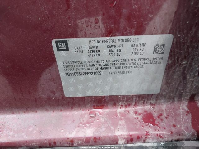 1G11C5SL2FF231089 Chevrolet MALIBU 1LT