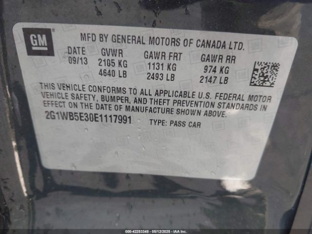 2G1WB5E30E1117991 Chevrolet Impala Limited Lt