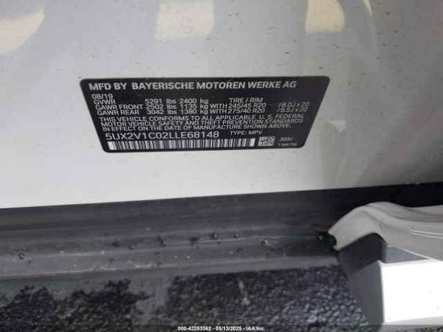 5UX2V1C02LLE68148 BMW X4 Xdrive30i