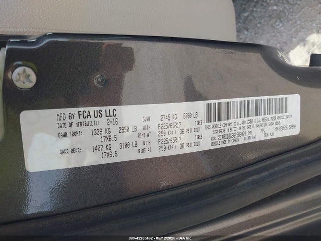 2C4RC1BG9GR286820 Chrysler Town & Country Touring
