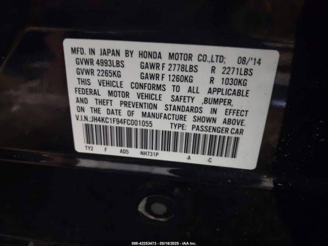 JH4KC1F94FC001055 Acura RLX