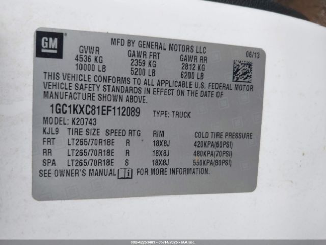 1GC1KXC81EF112089 Chevrolet Silverado 2500hd Lt
