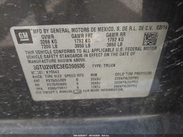 3GTU2WEC3EG390936 GMC Sierra 1500 Denali
