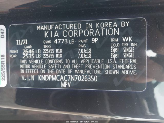 KNDPMCAC7N7026350 KIA Sportage Lx