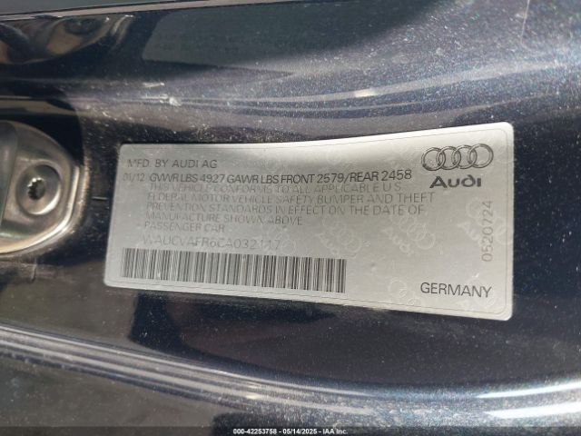 2012 AUDI S5 WAUCVAFR6CA032117 Photo 8
