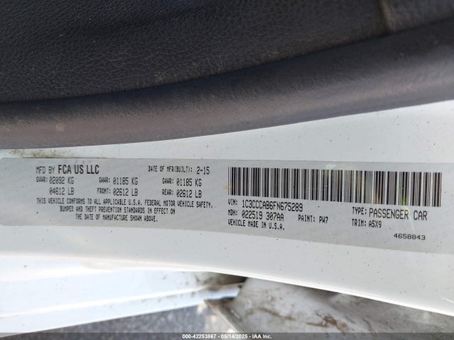 1C3CCCAB6FN675289 Chrysler 200 Limited