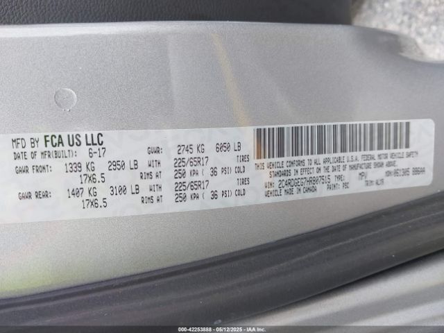 2C4RDGEG7HR807515 Dodge Grand Caravan Gt