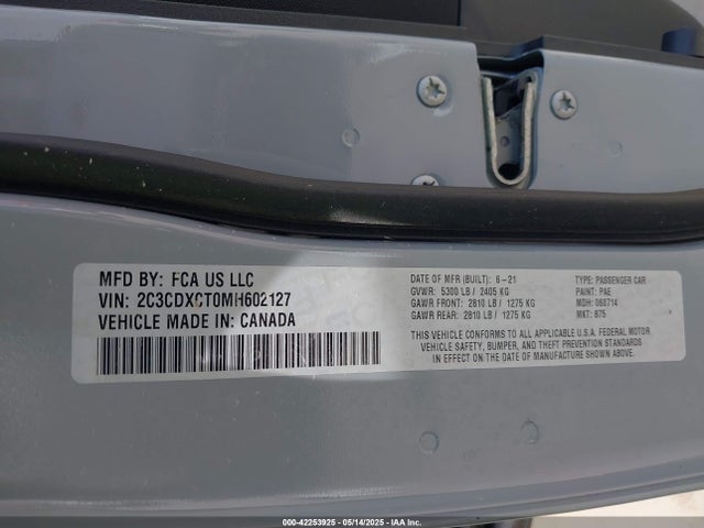 2C3CDXCT0MH602127 Dodge Charger