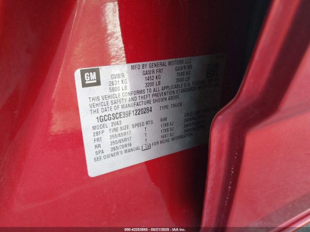 1GCGSCE39F1220284 Chevrolet Colorado Z71