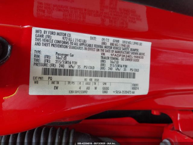 1FADP3K24EL166935 Ford FOCUS SE