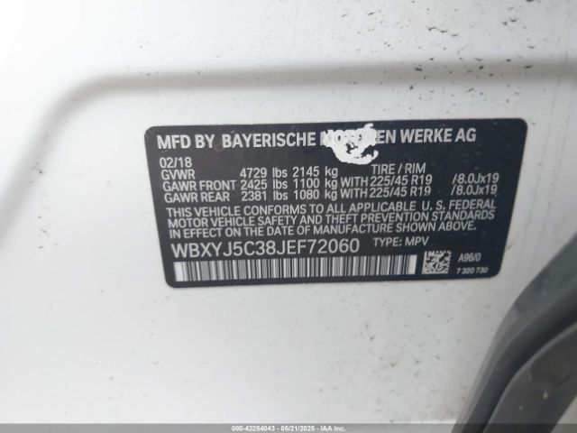 2018 BMW X2 WBXYJ5C38JEF72060 Photo 8