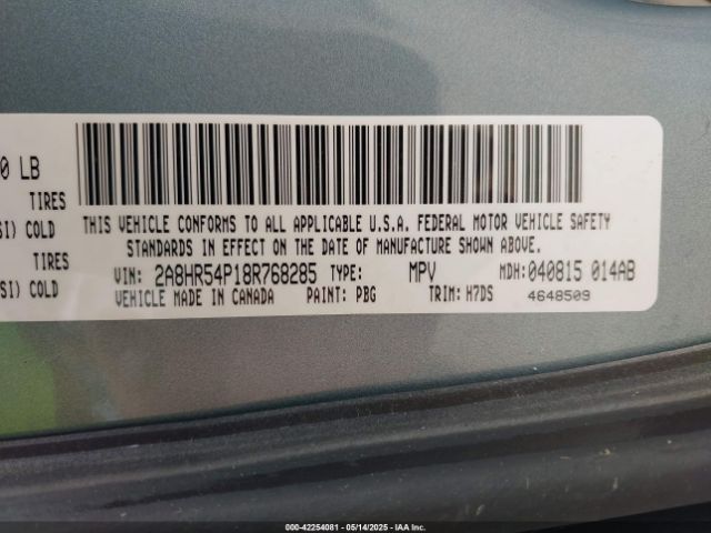 2008 CHRYSLER TOWN & COUNTRY 2A8HR54P18R768285 Photo 8
