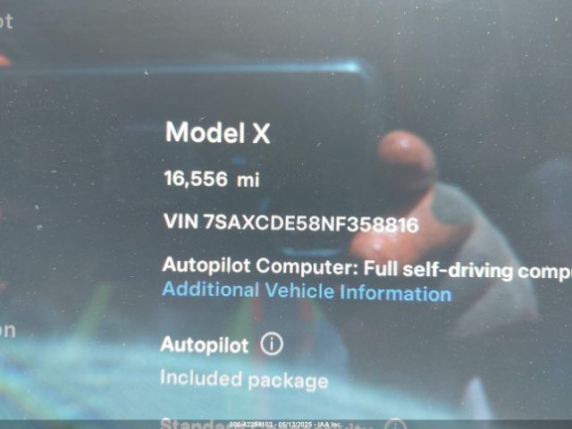 7SAXCDE58NF358816 Tesla Model X Dual Motor All-wheel Drive/plaid Tri Motor All-wheel Drive