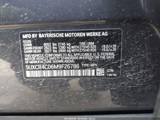5UXCR4C06M9F26786 BMW X5 Sdrive40i