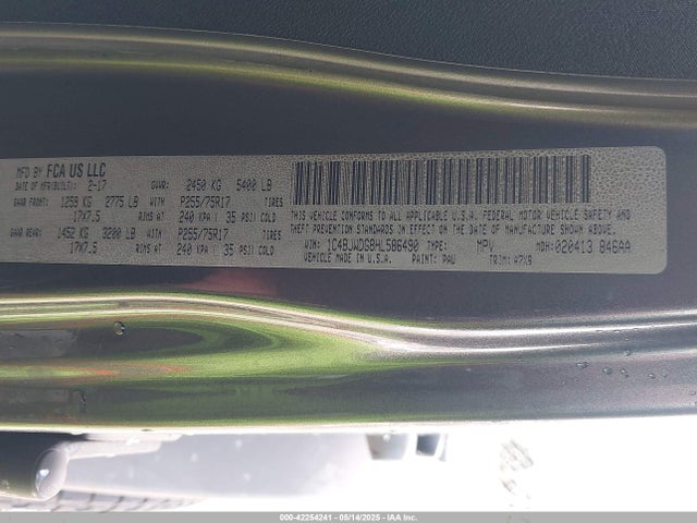1C4BJWDG8HL586490 Jeep 2017