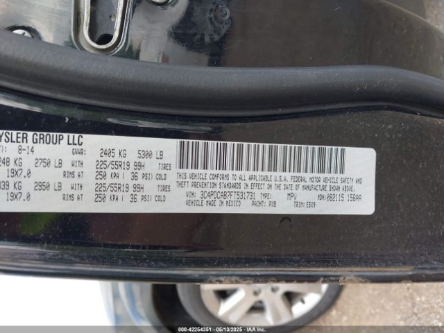 3C4PDCAB7FT531731 Dodge JOURNEY SE