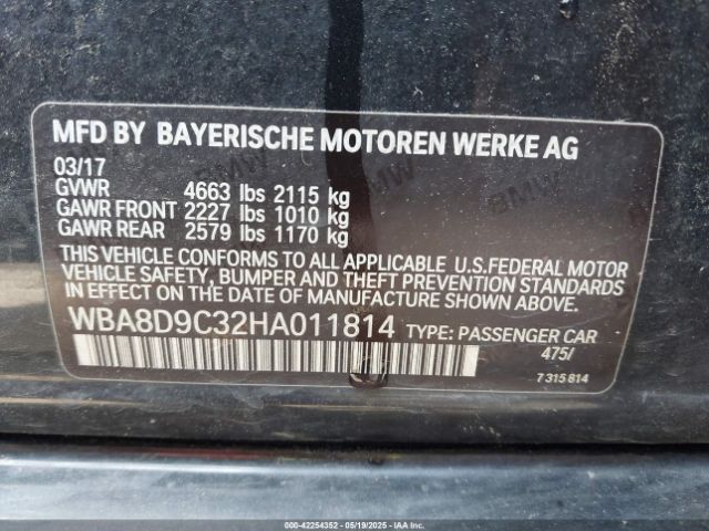 WBA8D9C32HA011814 BMW 330i Xdrive