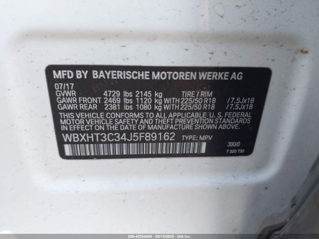WBXHT3C34J5F89162 BMW X1 Xdrive28i