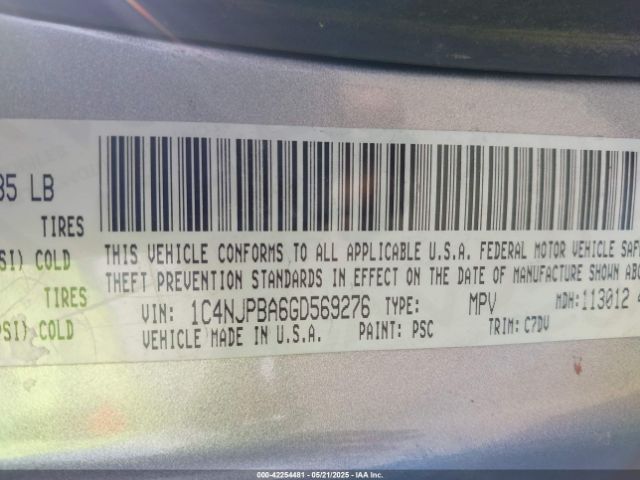1C4NJPBA6GD569276 Jeep 2016