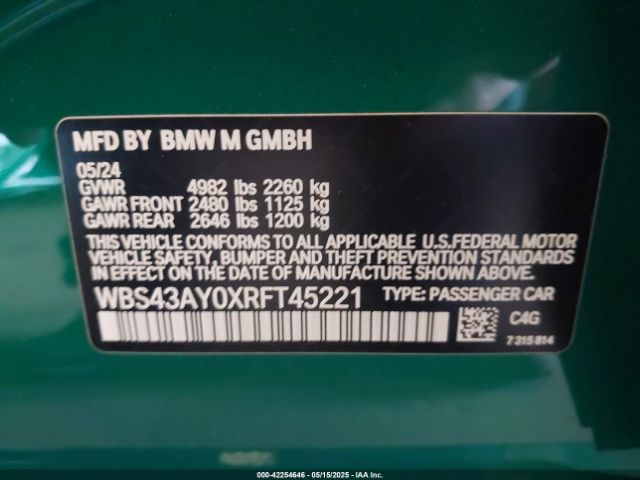 2024 BMW M3 WBS43AY0XRFT45221 Photo 8