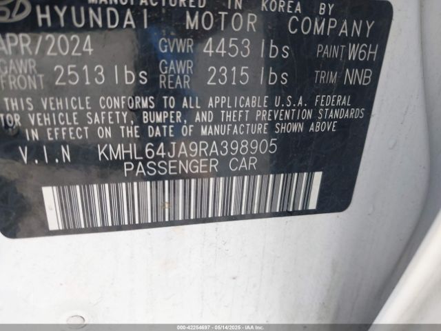 KMHL64JA9RA398905 Hyundai SONATA SEL
