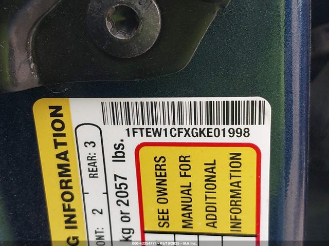 1FTEW1CFXGKE01998 Ford 2016
