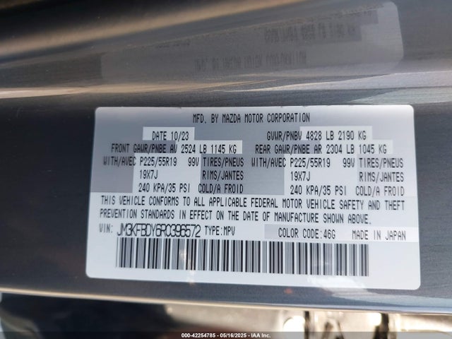 Mazda Cx-5 2.5 Turbo Premium 2024 JM3KFBDY6R0396572 Image 9
