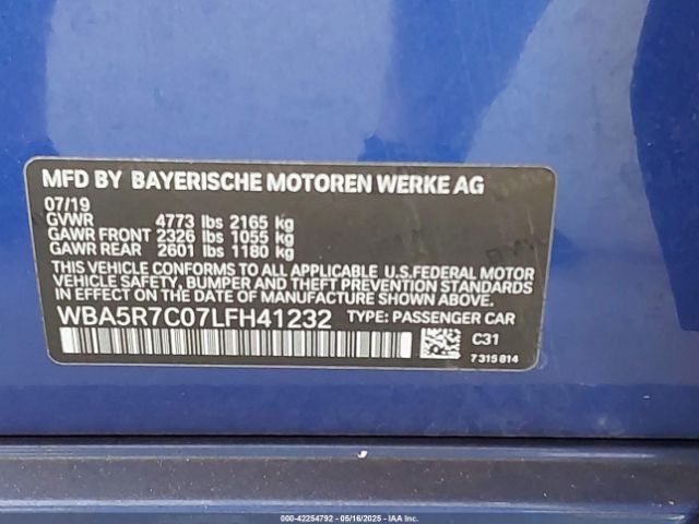 WBA5R7C07LFH41232 BMW 330i Xdrive