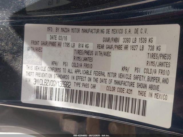 3MYDLBZV0GY138982 Scion IA
