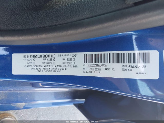 Chrysler 2015 2015 1C3CCCDG8FN627929 Image 9