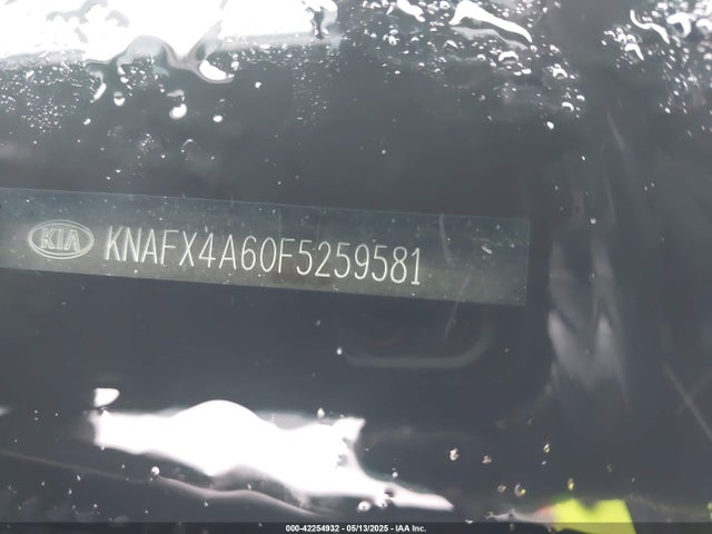 KNAFX4A60F5259581 KIA FORTE LX