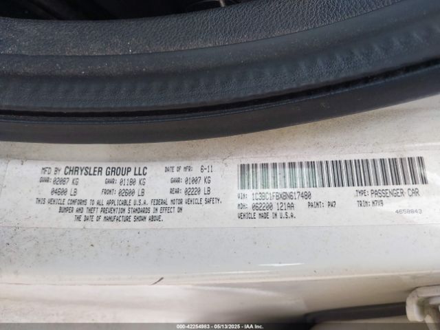 2011 CHRYSLER 200 1C3BC1FBXBN617480 Photo 8