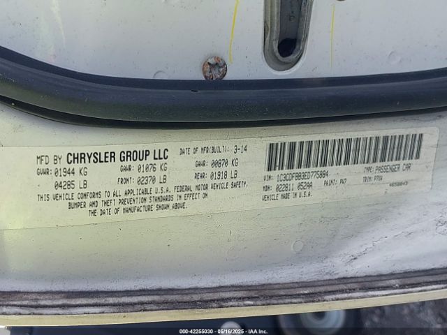 1C3CDFBB3ED775884 Dodge DART SXT