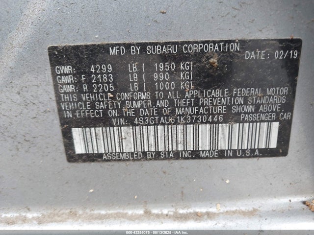 4S3GTAU61K3730446 Subaru Impreza 2.0i Limited