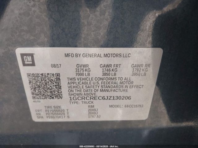 2018 CHEVROLET SILVERADO 1500 1GCRCREC6JZ130206 Photo 8