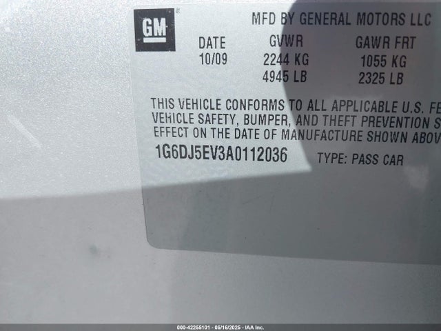 2010 CADILLAC CTS 1G6DJ5EV3A0112036 Photo 8