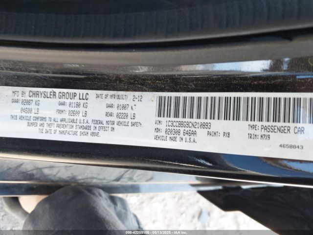2012 CHRYSLER 200 1C3CCBBG9CN210893 Photo 8